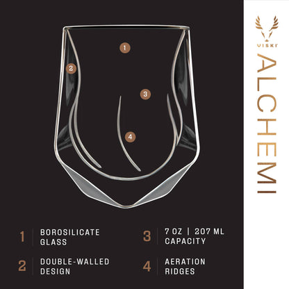 Alchemi™ Double Walled Aerating Whiskey Tasting Glass