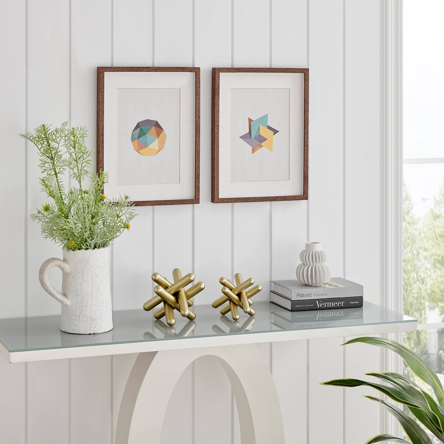 Danya B. Gold Metal Geometric Sculptures - Set of 2 Sizes