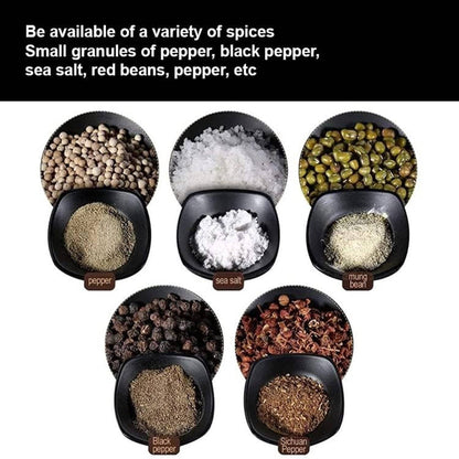 Black Salt & Pepper Grinder Set, Adjustable Coarseness, 2pcs