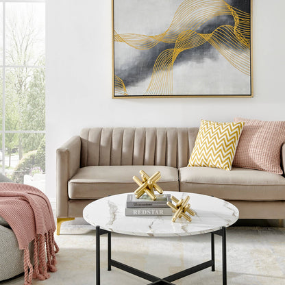 Danya B. Gold Metal Geometric Sculptures - Set of 2 Sizes