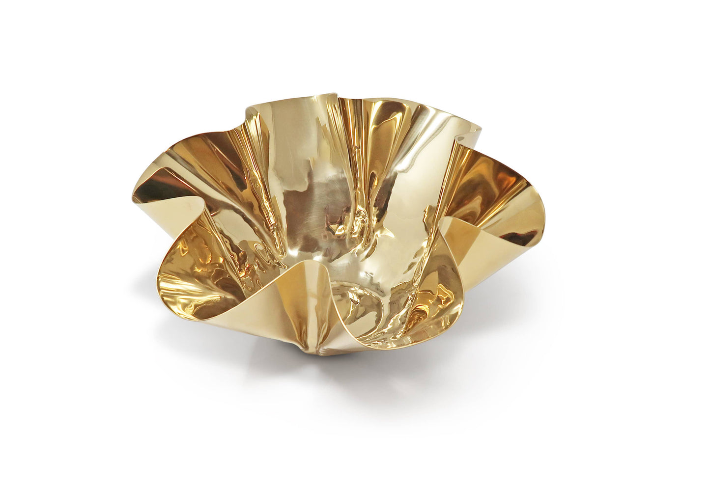 Stainless Steel Crushed Bowl: Gold / Medium